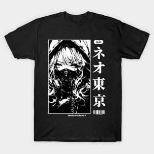 Japanese Cyberpunk Anime Girl Techwear T-Shirt